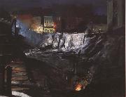 George Bellows Excavation at Night (mk43) oil